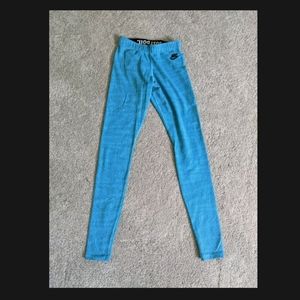 EUC Nike Activewear Leggings, Blue Stripes, XS